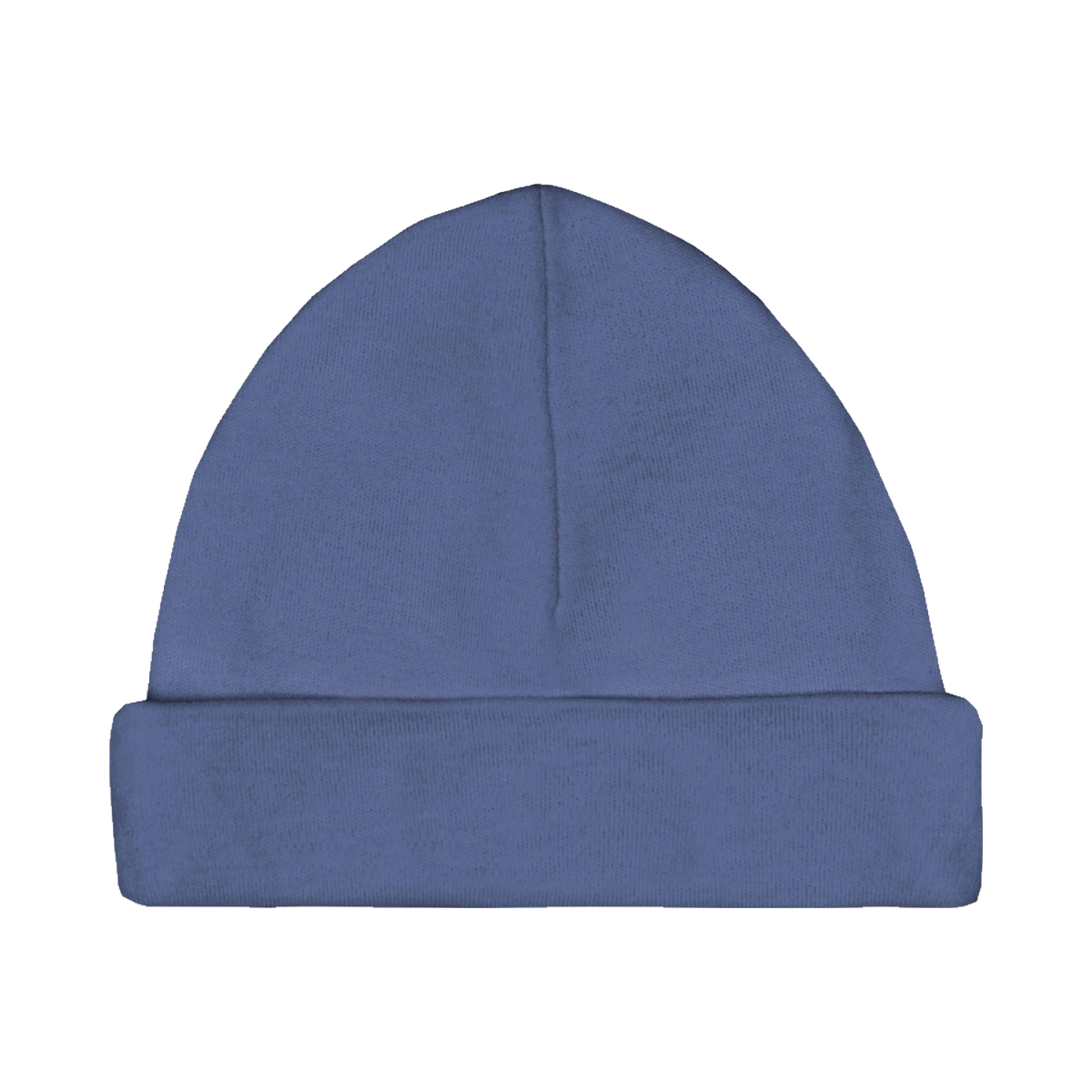 Babymutsje in blauw, vrijstaande productfoto zonder voorbeeldborduring