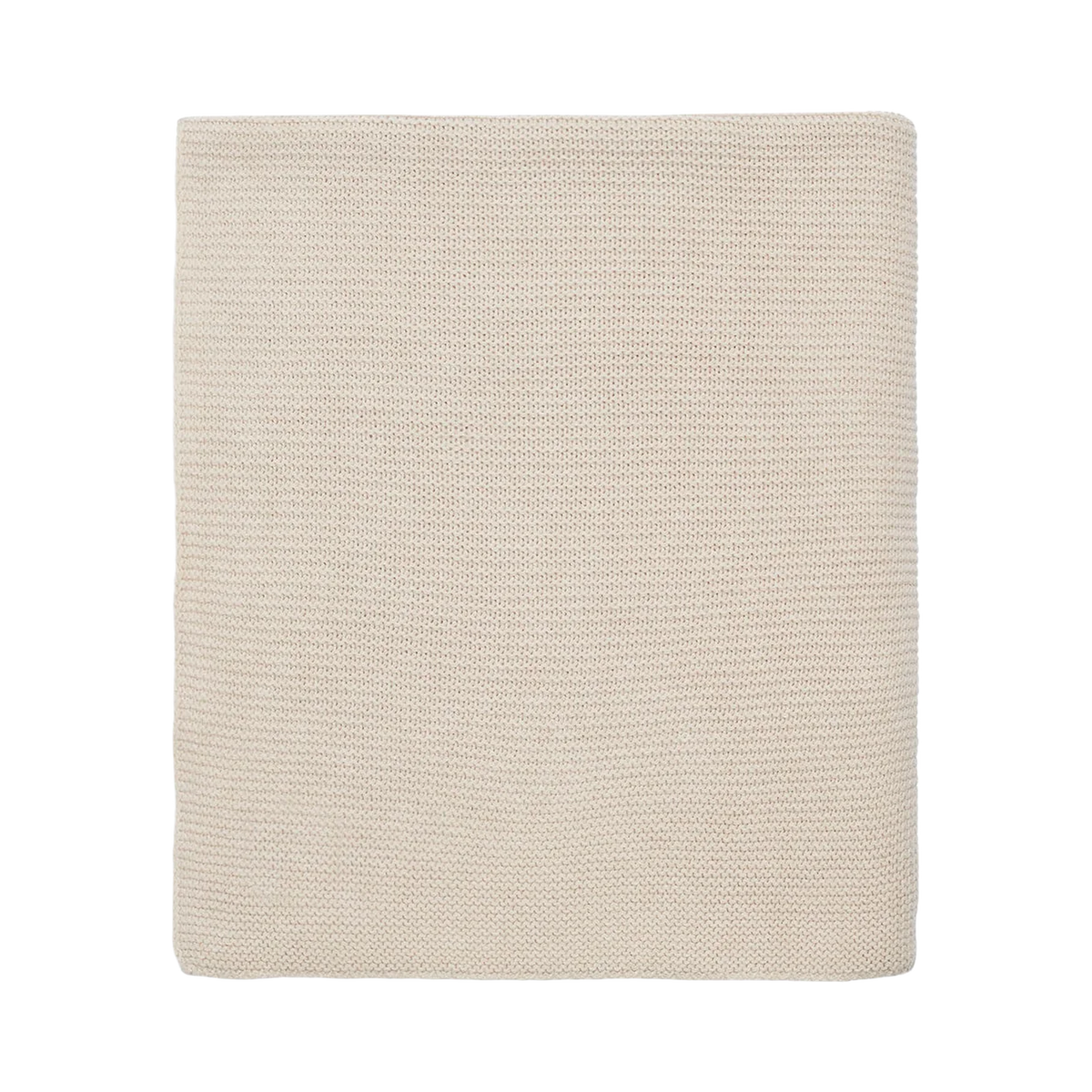 Gebreide babydeken van Jollein – 75 × 100 cm – Beige, zonder borduring.