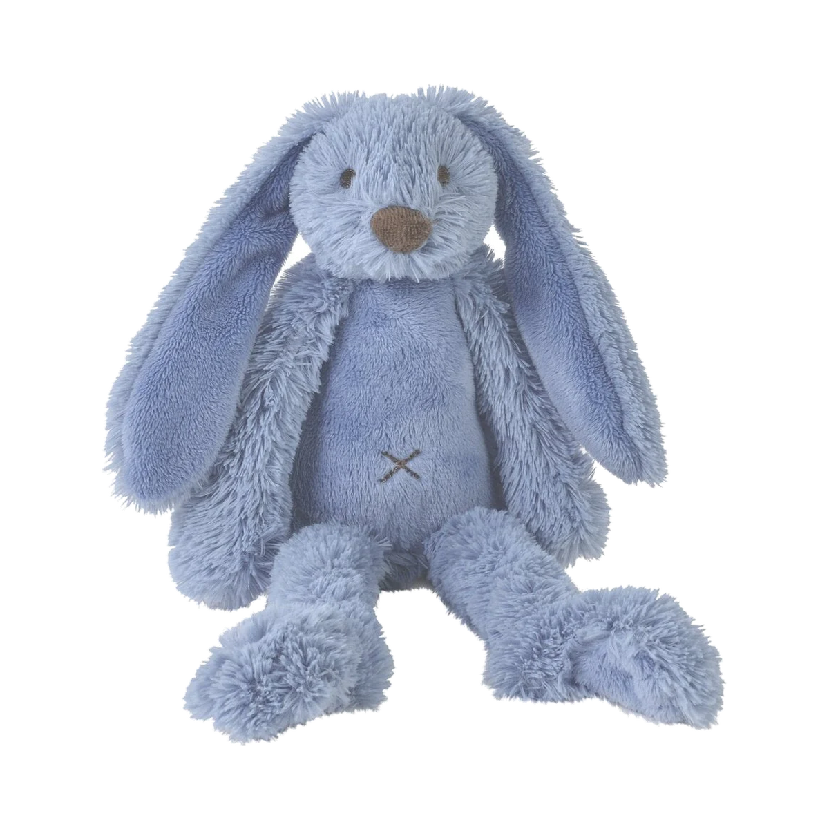 Pluche knuffelkonijn met naam – 38 cm – Donkerblauw; afgebeeld zonder personalisatie.