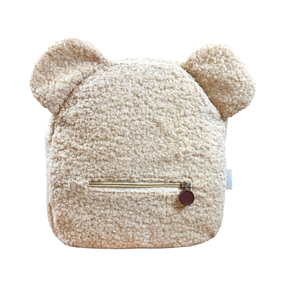 Teddy kinderrugzak met naam – Roomwit, uitvoering zonder borduring