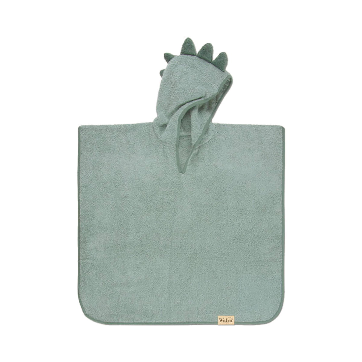 Vrijstaand productbeeld van Walra kinderponcho Dino met naam; origineel artikel zonder voorbeeldborduring