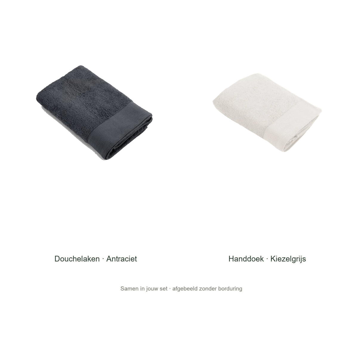 Walra badtextielset, oorspronkelijke blanco producten zonder voorbeeldborduring