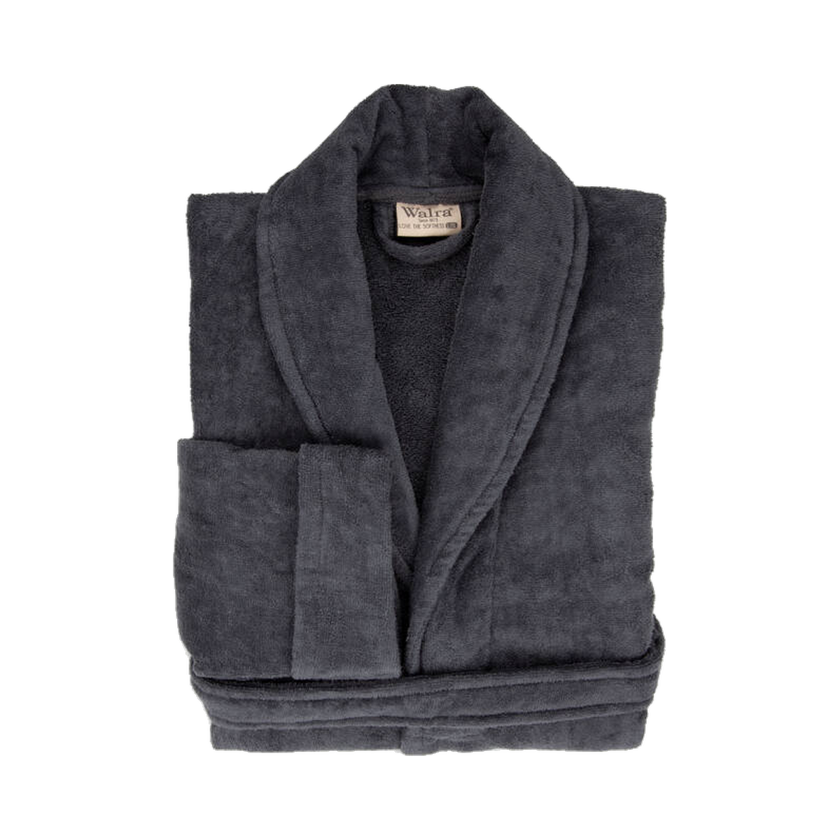 Walra badjas Casual Robe met naam – Antraciet. Afgebeeld zonder personalisatie. Prijs per los artikel.