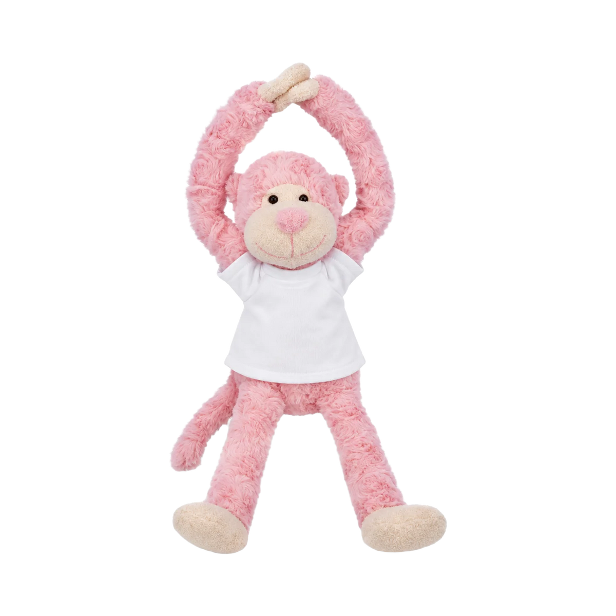 Knuffelaap met geborduurd T-shirt