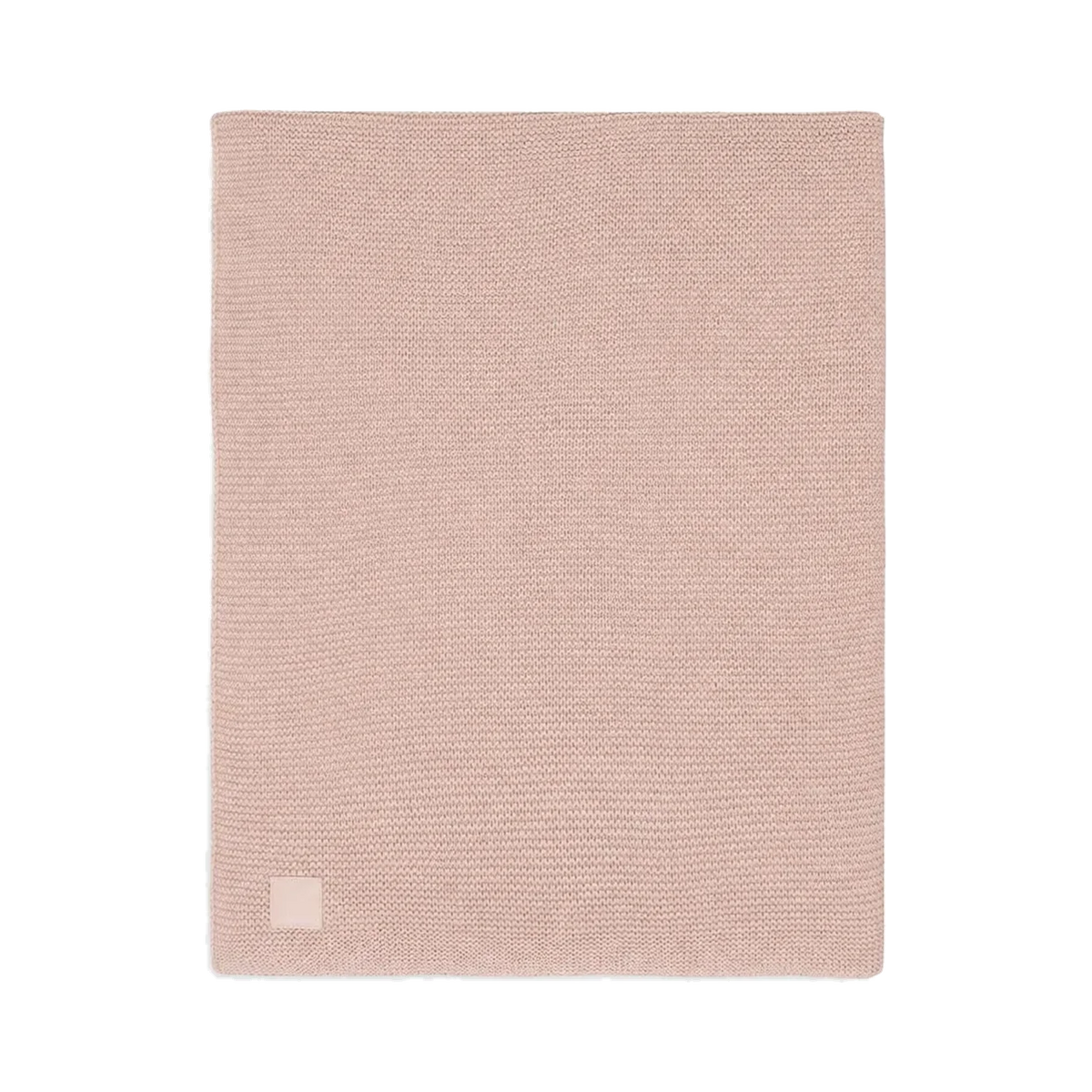 Gebreide babydeken van Jollein – 75 × 100 cm – Oudroze, zonder borduring.