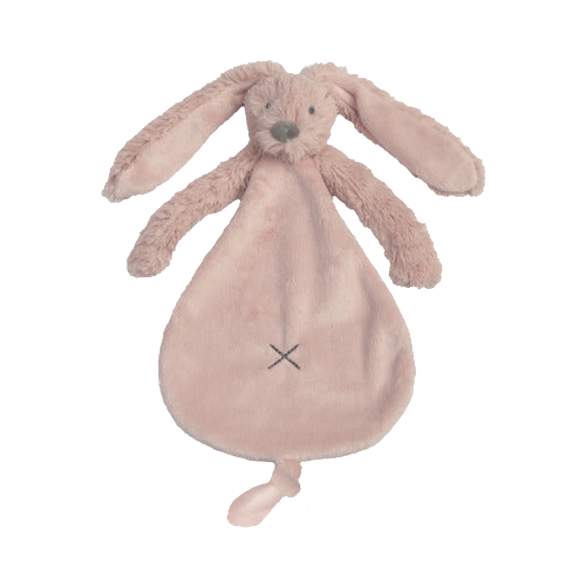 Vrijstaand productbeeld van Pluche knuffeldoekje konijn met naam – 25 cm van Happy Horse; origineel artikel zonder voorbeeldborduring