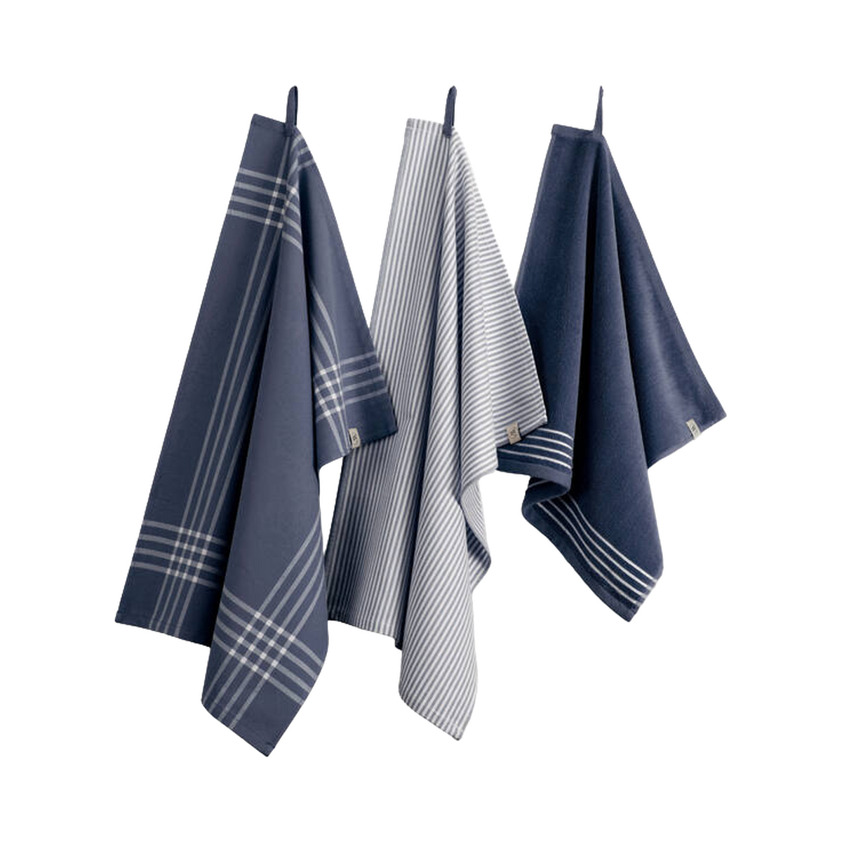 Walra keuken- en theedoek Superior met naam – Blauw / wit. Afgebeeld zonder personalisatie. Prijs per los artikel.
