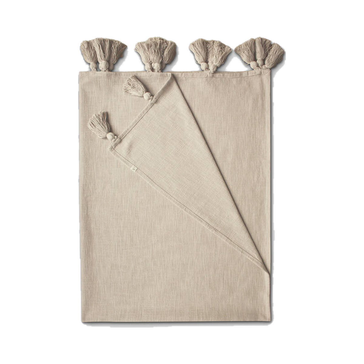 Walra plaid Funny Frays met naam – Naturel. Afgebeeld zonder personalisatie. Prijs per los artikel.